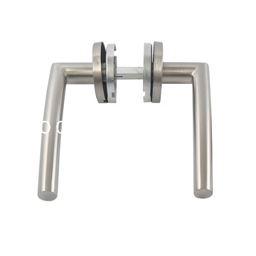 Manija de palanca de puerta de vidrio y metal popular, manija de palanca para muebles