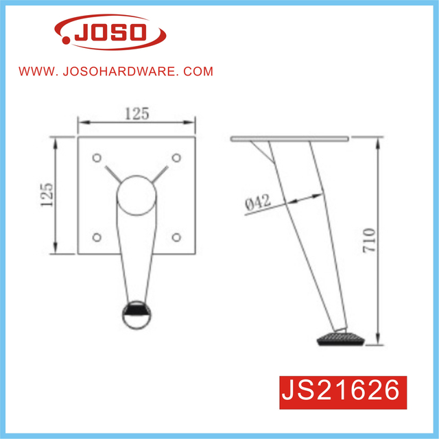 Pata de muebles de metal vendedora caliente moderna para mesa