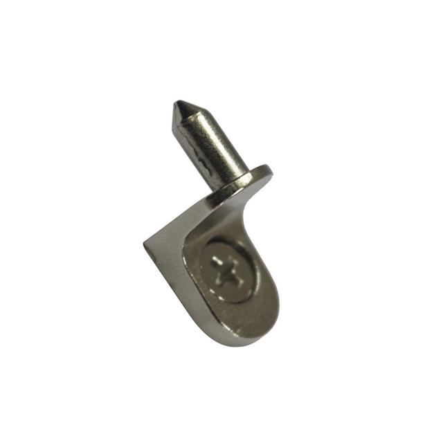 Soporte de estante de esquina niquelado para armario