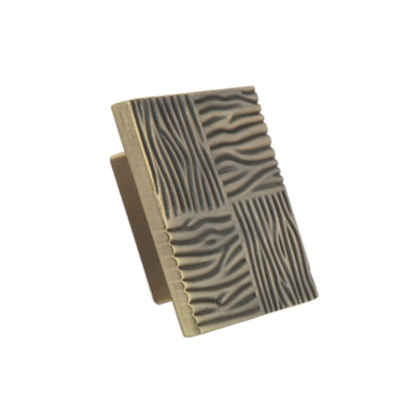 Manija europea de la cocina de la manija de los muebles del cuadrado de la aleación 60m m del cinc del estilo