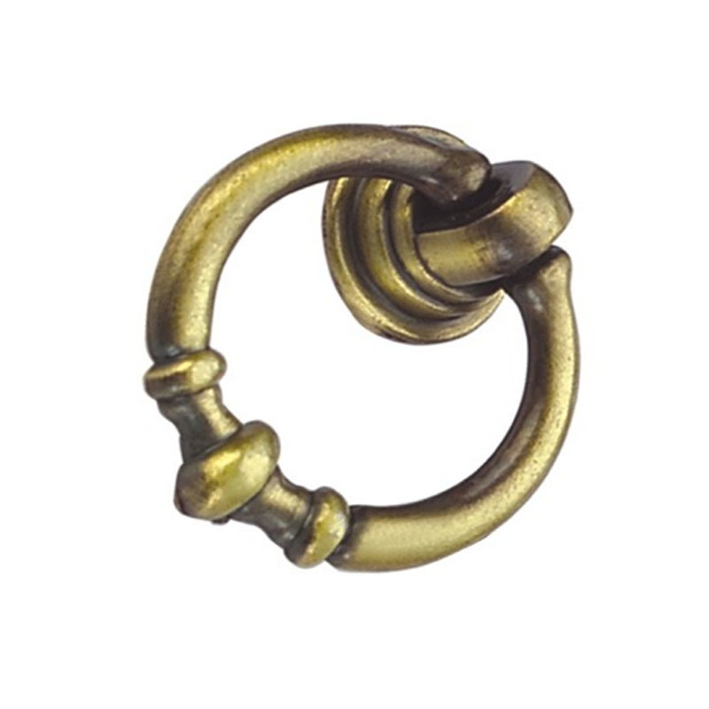 Manija del pecho de la manija del anillo de cobre amarillo antiguo de la aleación 35m m del cinc
