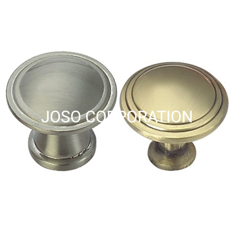 Fashoin Aleación de zinc 28 mm 30 mm Pomo cepillado para muebles Perilla para gabinete Perilla para manija