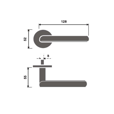 Manija de palanca de puerta de 128mm de longitud de suministro de Factroy, manija para muebles, manija para gabinete