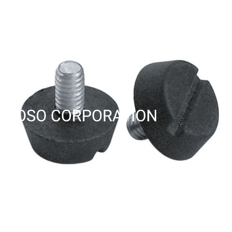 Gran oferta, tornillo de pata ajustable de plástico negro, accesorios para patas de gabinete, montaje de muebles