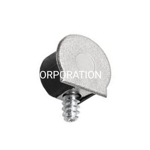 Suministro de fábrica de aleación de zinc con soporte de estante de plástico con accesorios para muebles de tornillo