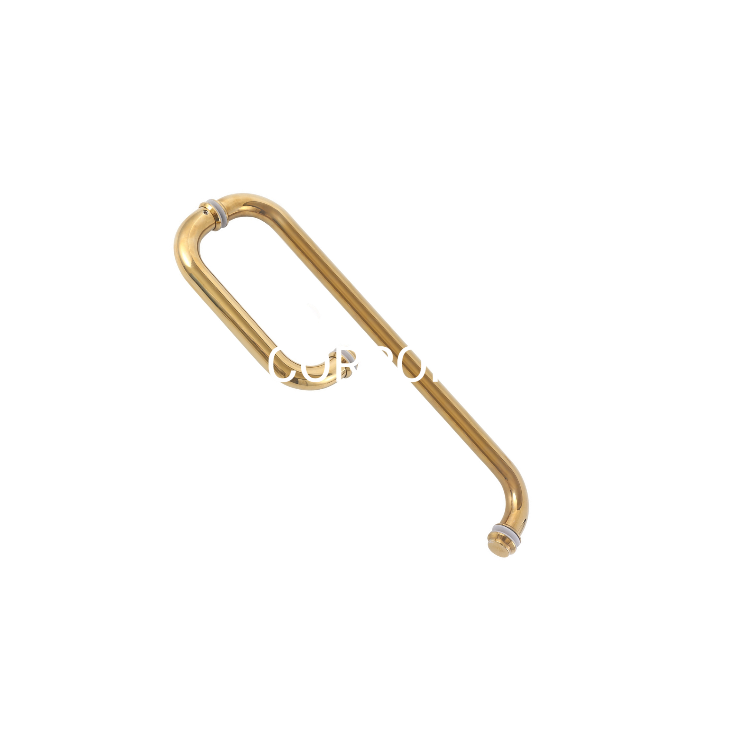Tirador tubular de acero inoxidable 304 chapado en latón de herrajes para muebles para puerta de vidrio