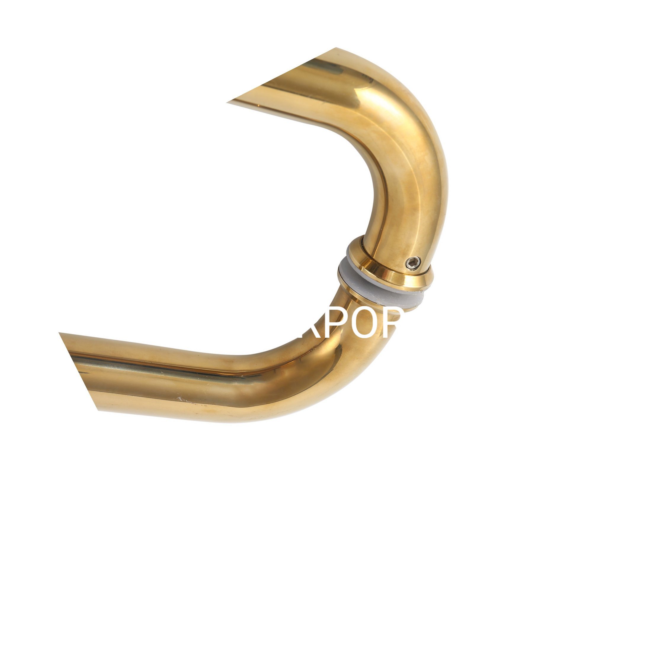 Tirador tubular de acero inoxidable 304 chapado en latón de herrajes para muebles para puerta de vidrio