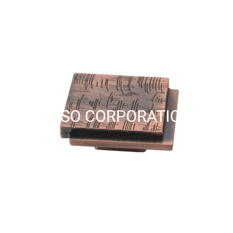 Cajón con manija de aleación de zinc y cobre antiguo, cuadrado, clásico, 28mm, 45mm, latón antiguo