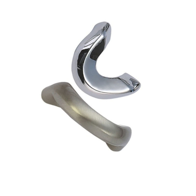 Manija brillante del pecho de la manija de los muebles de Chrome 32m m de la aleación del cinc