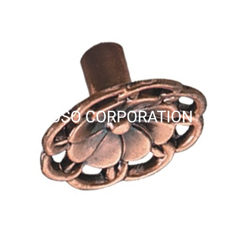 Perilla del armario de la perilla del gabinete de la manija de los muebles del estilo de la flor de la aleación del cinc de la moda