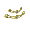 Venta superior Aleación de zinc 64 mm 96 mm dorado con decoración Mango de diamante