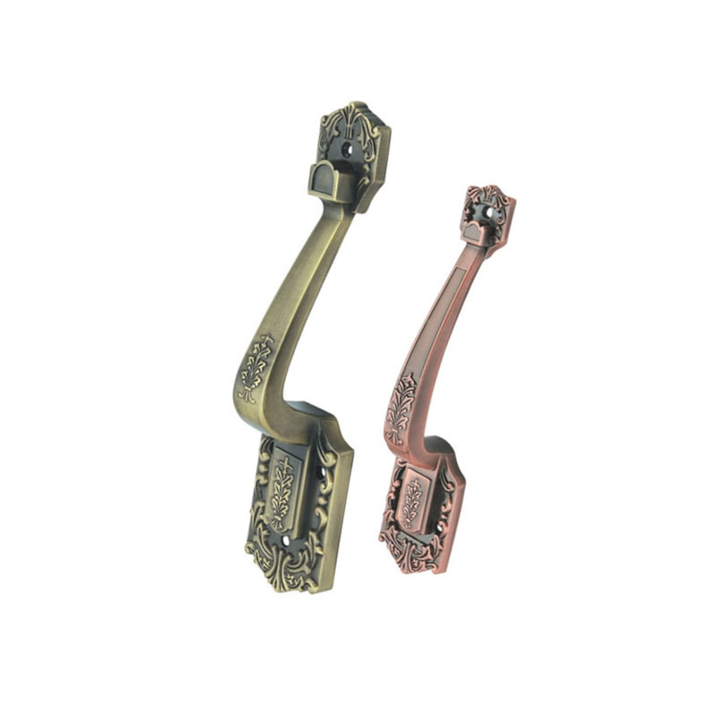 Manija de puerta de manija de muebles de cobre antiguo de aleación de zinc 200 mm 280 mm