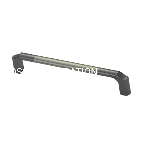 Cepillo de moda de aleación de zinc de 64 mm y manija decorativa negra para muebles de barra
