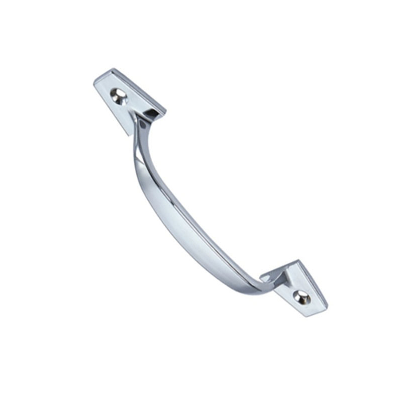 Manija de gabinete con manija cromada brillante, delicada, 108mm, moda de fábrica
