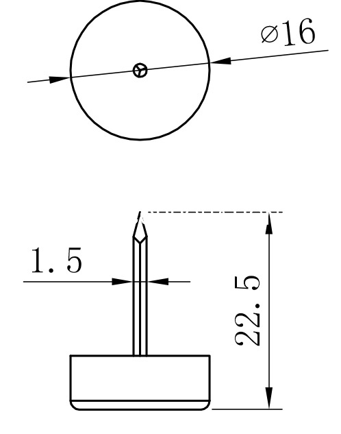 Accesorios plásticos negros de los muebles de la silla de los muebles de la pierna de los muebles del clavo del deslizamiento