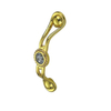 Venta superior Aleación de zinc 64 mm 96 mm dorado con decoración Mango de diamante