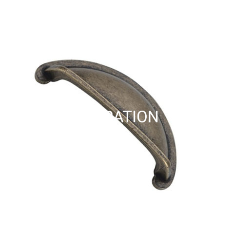 Manija del cajón del gabinete de la cabaña de la manija del tirón de la taza de cobre antigua de la aleación 76m m del cinc