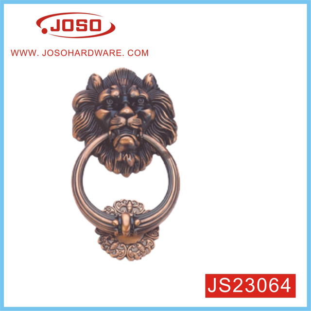 Pequeño, noble, elegante tirador de puerta de aleación de zinc con león