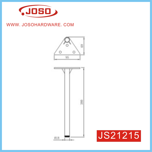 Pata de muebles redonda de metal personalizada para mesa de salón