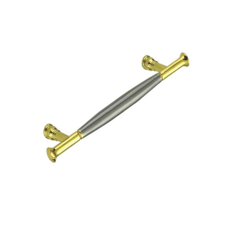 Aleación de zinc 64 mm 96 mm 128 mm Manija de gabinete dorada y cepillada