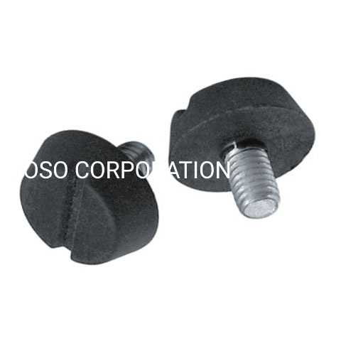 Gran oferta, tornillo de pata ajustable de plástico negro, accesorios para patas de gabinete, montaje de muebles