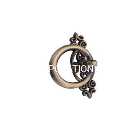 Manija de anillo de 40mm Vintage de cobre antiguo, manija de casa, manija de muebles, venta superior