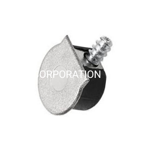 Suministro de fábrica de aleación de zinc con soporte de estante de plástico con accesorios para muebles de tornillo