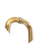 Tirador tubular de acero inoxidable 304 chapado en latón de herrajes para muebles para puerta de vidrio