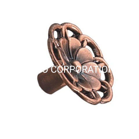 Perilla del armario de la perilla del gabinete de la manija de los muebles del estilo de la flor de la aleación del cinc de la moda