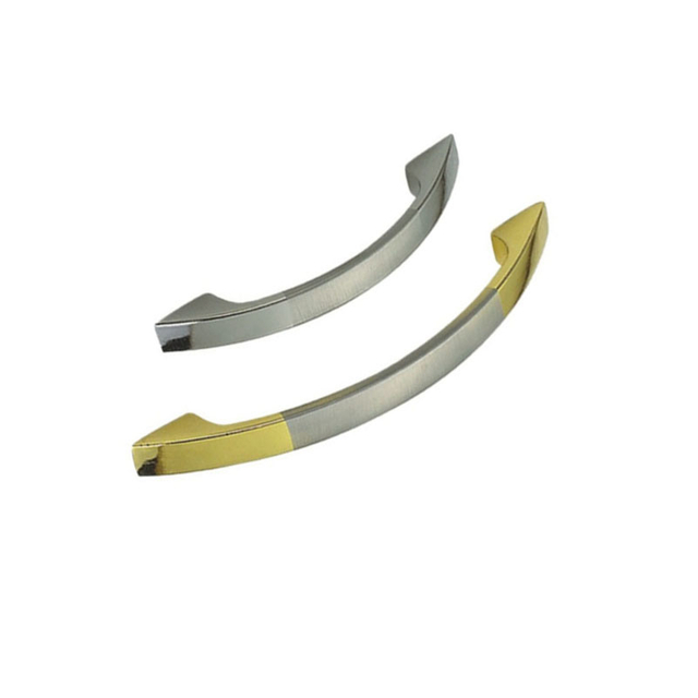 Aleación de zinc dorado y cepillado 64 mm 96 mm 128 mm Manija para muebles Accesorios de cocina