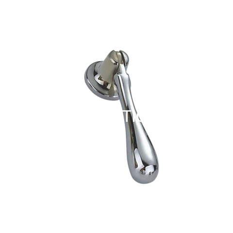 Manija de tocador cromada brillante de aleación de zinc de 60mm de venta superior