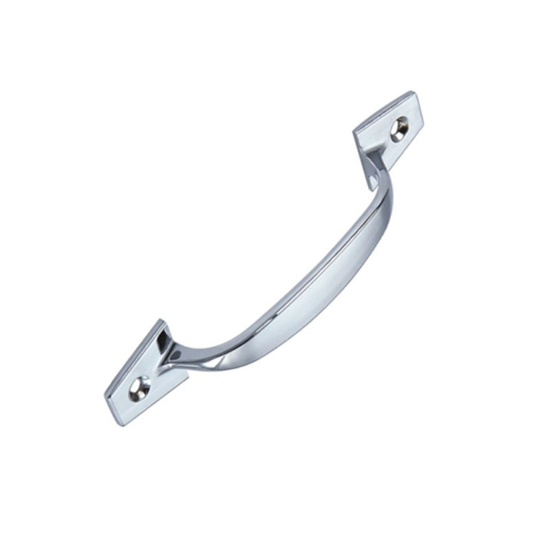 Manija de gabinete con manija cromada brillante, delicada, 108mm, moda de fábrica