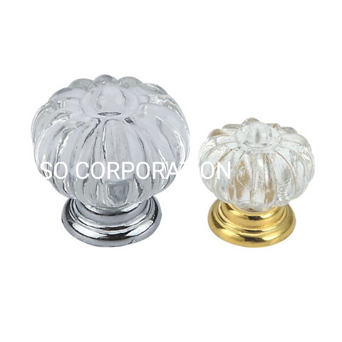 Perilla del cajón del perilla del guardarropa con forma de diamante transparente de aleación de zinc 28 mm 34 mm