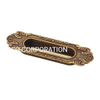 Manija de empuje de cobre antigua ovalada y redonda de estilo europeo de 26 mm