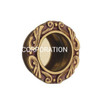 Manija de empuje de cobre antigua ovalada y redonda de estilo europeo de 26 mm