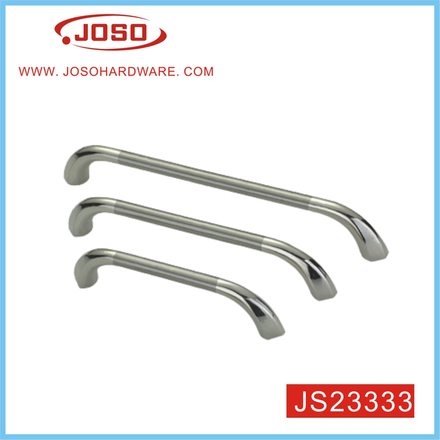 Tirador de muebles de barra en T cepillado y cromado para cajón de postre