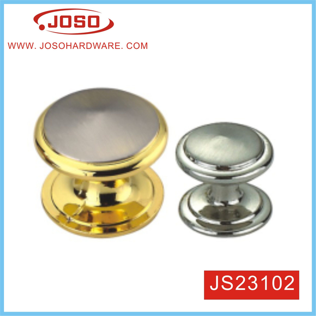 Tirador de aleación de zinc dorado y seta cepillada de 20 mm para cajón