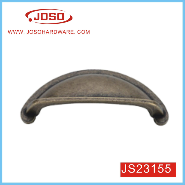 Tirador de copa de cobre antiguo para cajón de gabinete de cabaña