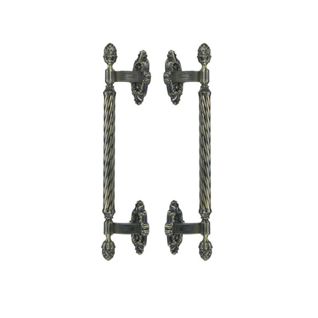 Manija de puerta de latón antiguo de aleación de zinc, 400mm, 500mm, manija de cocina