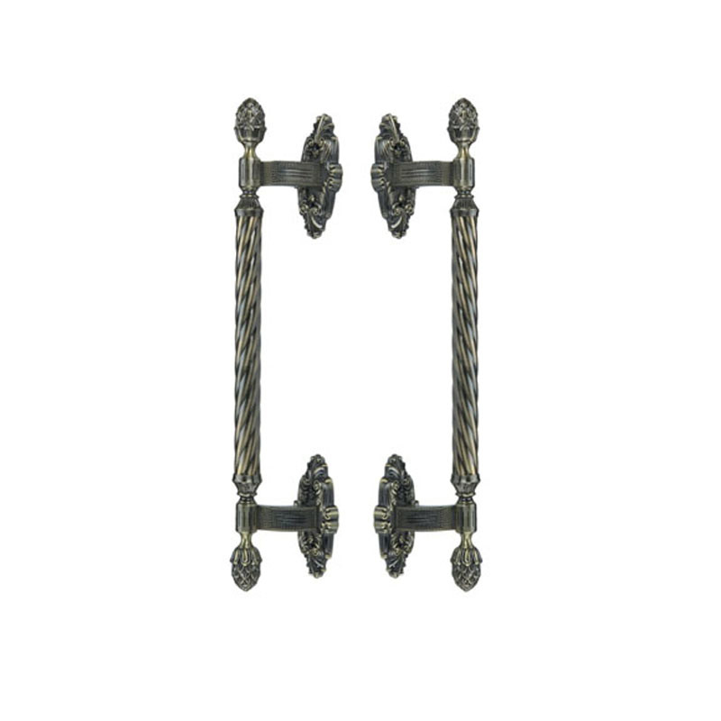 Manija de puerta de latón antiguo de aleación de zinc, 400mm, 500mm, manija de cocina