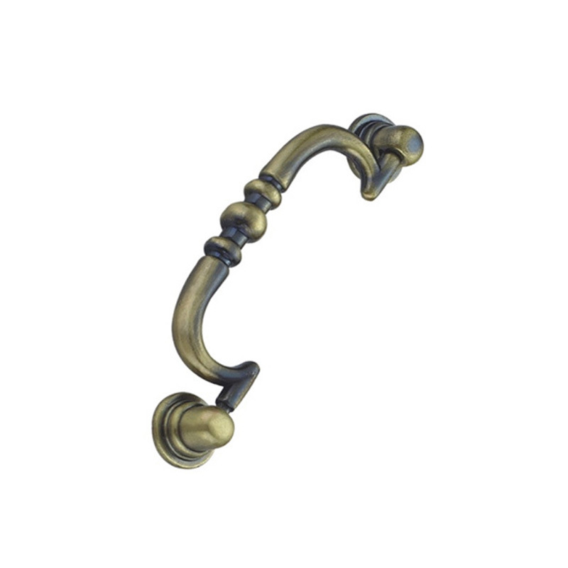Manija de muebles de latón antiguo de 96mm, manija de gabinete, manija de aleación de Zinc, herrajes para muebles