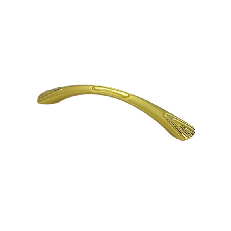 Tirador de cocina con tirador de cajón negro y dorado de aleación de zinc de 64 mm
