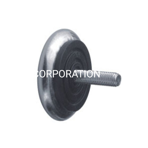 Suministro de fábrica de metal blanco M8 con tornillo ajustable de plástico para pata de mesa