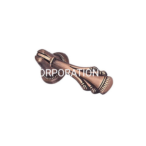 Manija de cajón de latón antiguo de cobre antiguo, aleación de zinc, 53mm