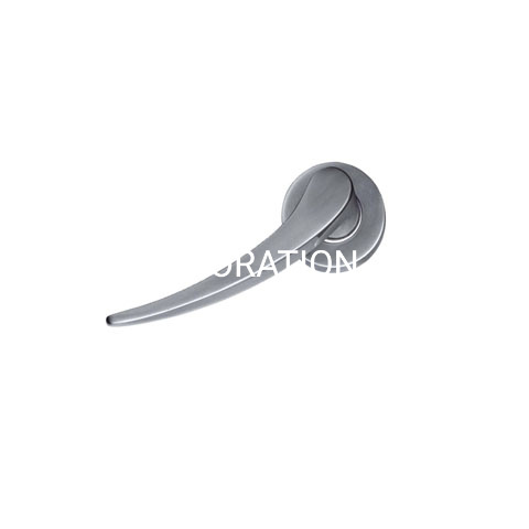 Manija de puerta de palanca plana cepillada de acero inoxidable 304, manija para muebles