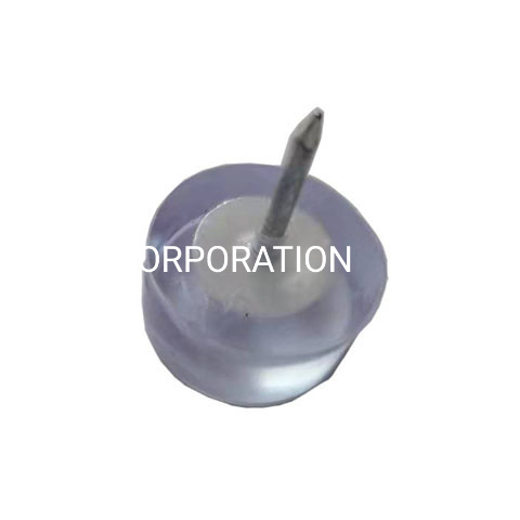 Conector protector de silla deslizante de uñas de mesa transparente de plástico de 18mm de suministro de fábrica