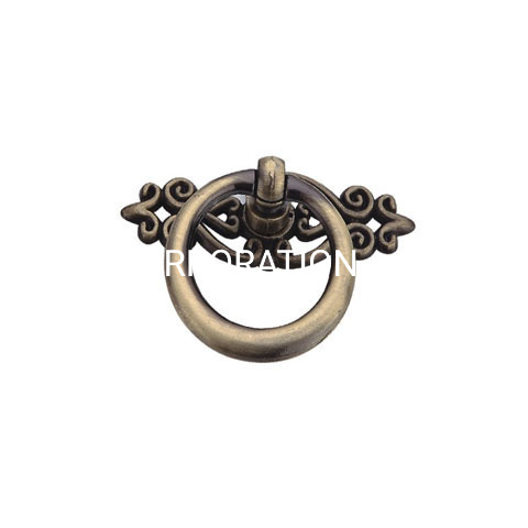 Manija de anillo de 40mm Vintage de cobre antiguo, manija de casa, manija de muebles, venta superior