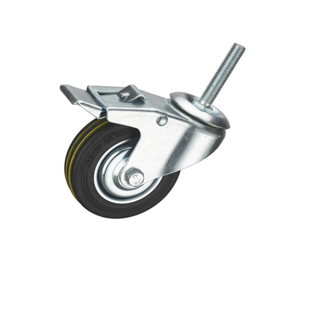 Suministro de fábrica de metal industrial con ruedas de plástico de 75 mm de diámetro y 85 mm