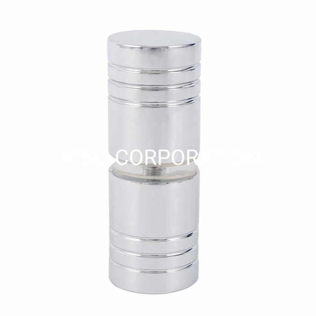 Manija de puerta de vidrio cromada brillante, manija de baño de acero inoxidable 304