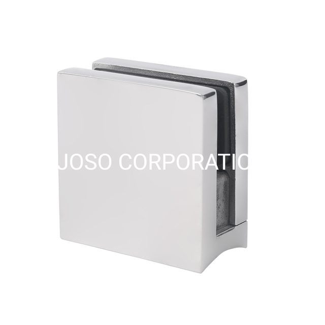 Abrazadera cuadrada de latón y acero inoxidable para puerta de vidrio de 8-10 mm de accesorios de baño